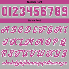 Benutzerdefinierte Rosa Grau Varsity-Jacke. Letterman-Jacke für Männer, Frauen und Jugendliche