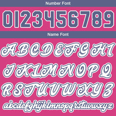 Maßgeschneiderte Rosa Lila Letterman Varsity Jacket Individuelle Stickerei Druck nach Ihrem Wunsch