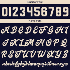 Benutzerdefinierte Verlauf Varsity-Jacke. Letterman-Jacke Marine Creme