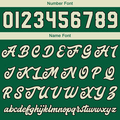 Benutzerdefinierte Verlauf Varsity-Jacke. Letterman-Jacke Grün Grüne Creme