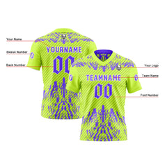 Benutzerdefinierte Lila Grün Reversibel Fußball Trikot Personalisierte Gradient Fußball Shirts für Männer gedruckt Team Name Nummer Logo