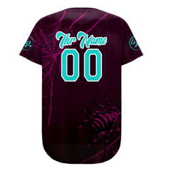 Benutzerdefiniert Lila Cyan Personalisierter Baseball Jersey mit Farbverlauf Team Uniform mit Namen und Nummer