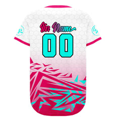 Benutzerdefiniert Rosa Cyan Personalisierter Baseball Jersey mit Farbverlauf Team Uniform mit Namen und Nummer