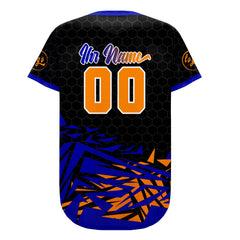Benutzerdefiniert Schwarz Blau Personalisierter Baseball Jersey mit Farbverlauf Team Uniform mit Namen und Nummer