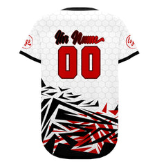 Benutzerdefiniert Schwarz Rot Personalisierter Baseball Jersey mit Farbverlauf Team Uniform mit Namen und Nummer
