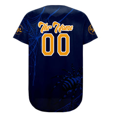 Benutzerdefiniert Blue Orange Personalisierter Baseball Jersey mit Farbverlauf Team Uniform mit Namen und Nummer