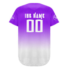 Benutzerdefiniert Lila Weiß Personalisierter Baseball Jersey mit Farbverlauf Team Uniform mit Namen und Nummer