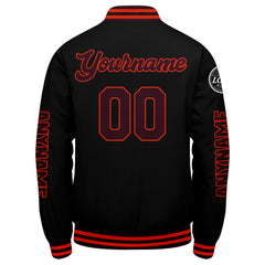 Maßgeschneiderte Braun Schwarz Orange Letterman Varsity Jacket Individuelle Stickerei Druck nach Ihrem Wunsch