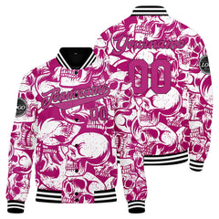 Benutzerdefinierte Rosa Varsity-Jacke. Letterman-Jacke für Männer, Frauen und Jugendliche