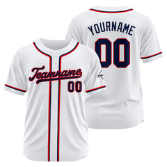 Benutzerdefinierte Authentisch Baseball-Trikot Weiß Netz