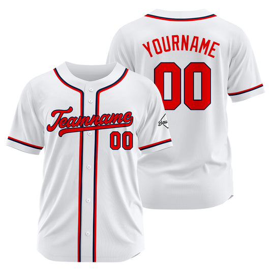 Benutzerdefinierte Authentisch Baseball-Trikot Weiß