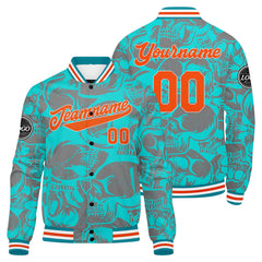 Benutzerdefinierte Blau Grau Varsity-Jacke. Letterman-Jacke für Männer, Frauen und Jugendliche