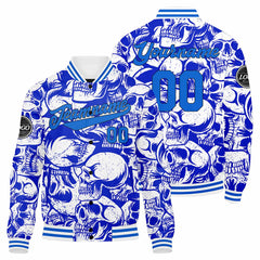 Benutzerdefinierte Dunkelblau Varsity-Jacke. Letterman-Jacke für Männer, Frauen und Jugendliche