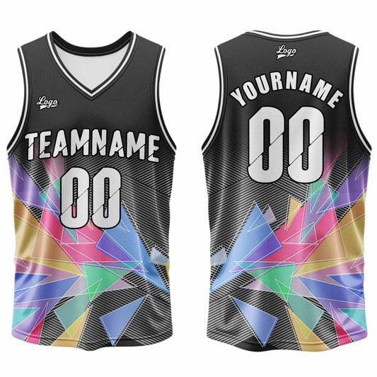 Benutzerdefinierter Schwarz Basketball Jersey Uniform Anzug gedruckt Ihr Logo Name Nummer