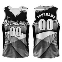Benutzerdefinierter Schwarz Basketball Jersey Uniform Anzug gedruckt Ihr Logo Name Nummer
