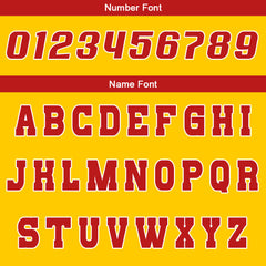 Benutzerdefinierte Gelb Rot Reversible Basketball Jersey Personalisierte Drucken Name Nummer Logo