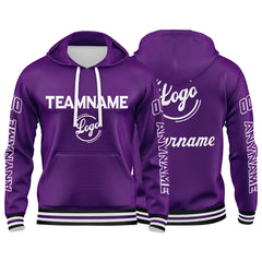 Benutzerdefinierter Lila Hoodie für Mann, Frau, Mädchen, Junge. Drucken Sie Ihr Logo, Ihren Namen und Ihre Nummer