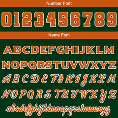 Benutzerdefinierte Varsity-Jacke. Letterman-Jacke für Männer, Frauen und Jugendliche Drak Grün Orange