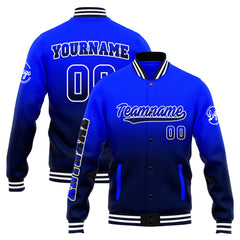 Benutzerdefinierte Verlauf Varsity-Jacke. Letterman-Jacke Royal Marine