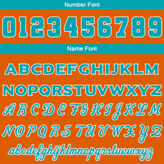 Benutzerdefinierte Varsity-Jacke. Letterman-Jacke für Männer, Frauen und Jugendliche Orange Teal