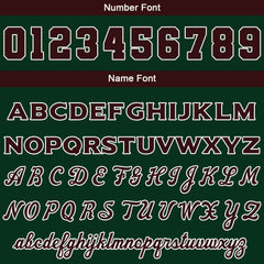 Benutzerdefinierte Varsity-Jacke. Letterman-Jacke für Männer, Frauen und Jugendliche Grün Braun