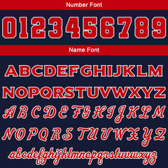 Benutzerdefinierte Varsity-Jacke. Letterman-Jacke für Männer, Frauen und Jugendliche Marine Rot