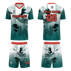 Benutzerdefinierte Weiß Lichtgrün Trikots für Männer Frauen Personalisierte Fußball Uniformen für Erwachsene und Kind