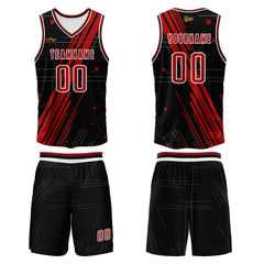 Benutzerdefinierter Rot Basketball Jersey Uniform Anzug gedruckt Ihr Logo Name Nummer