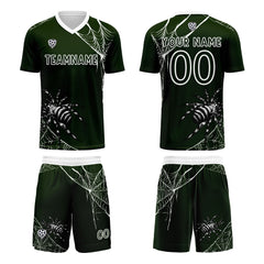 Benutzerdefinierte Grün Trikots für Männer Frauen Personalisierte Fußball Uniformen für Erwachsene und Kind