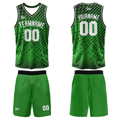 Benutzerdefinierter Grün Basketball Jersey Uniform Anzug gedruckt Ihr Logo Name Nummer