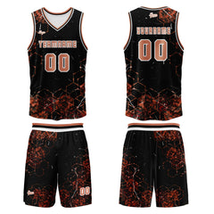 Benutzerdefinierter Orange Basketball Jersey Uniform Anzug gedruckt Ihr Logo Name Nummer