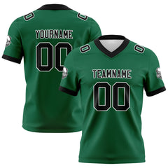 Benutzerdefinierte Grün Schwarz Fußball Trikots Personalisierter Name Nummer Logo