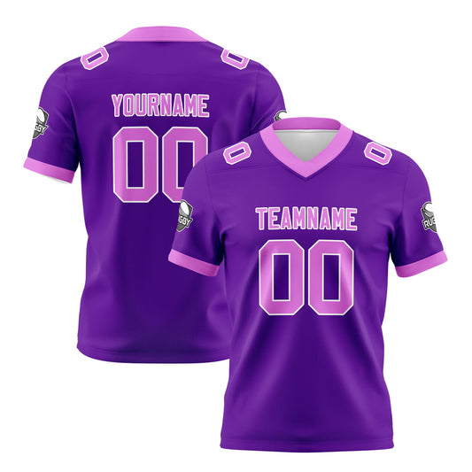 Benutzerdefinierte Lila Rosa Fußball Trikots Personalisierter Name Nummer Logo