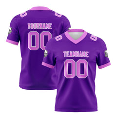 Benutzerdefinierte Lila Rosa Fußball Trikots Personalisierter Name Nummer Logo