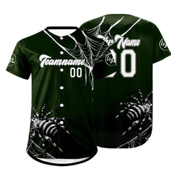 Benutzerdefiniert Grün Weiß Personalisierter Baseball Jersey mit Farbverlauf Team Uniform mit Namen und Nummer