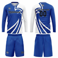 Kundenspezifisches Blau Basketball Fußball Schießen langes T-Shirt für Erwachsene und Kinder