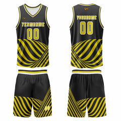 Benutzerdefinierter Gelb Basketball Jersey Uniform Anzug gedruckt Ihr Logo Name Nummer