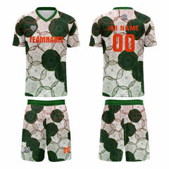 Benutzerdefinierte Dunkel Grün Rot Trikots für Männer Frauen Personalisierte Fußball Uniformen für Erwachsene und Kind