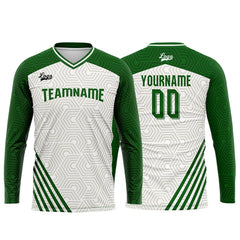 Kundenspezifisches Grün Basketball Fußball Schießen langes T-Shirt für Erwachsene und Kinder