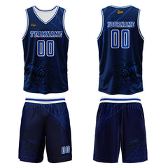 Benutzerdefinierter Azure Basketball Jersey Uniform Anzug gedruckt Ihr Logo Name Nummer