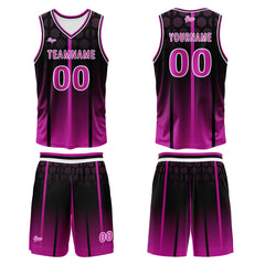 Benutzerdefinierter Rose Lila Basketball Jersey Uniform Anzug gedruckt Ihr Logo Name Nummer