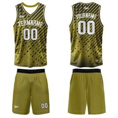 Benutzerdefinierter Gelb Basketball Jersey Uniform Anzug gedruckt Ihr Logo Name Nummer