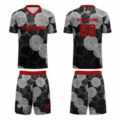 Benutzerdefinierte Rote Asche Trikots für Männer Frauen Personalisierte Fußball Uniformen für Erwachsene und Kind