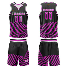 Benutzerdefinierter Lila Basketball Jersey Uniform Anzug gedruckt Ihr Logo Name Nummer
