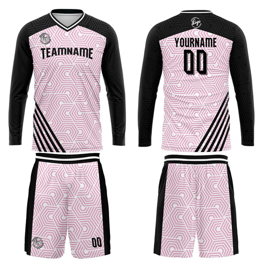 Kundenspezifisches Schwarz Rosa Basketball Fußball Schießen langes T-Shirt für Erwachsene und Kinder