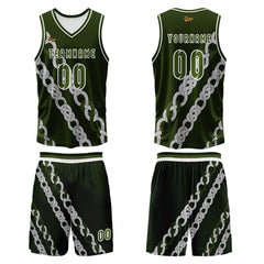 Benutzerdefinierter Olivengrün Basketball Jersey Uniform Anzug gedruckt Ihr Logo Name Nummer