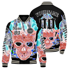 Maßgeschneiderte Rosa Letterman Varsity Jacket Individuelle Stickerei Druck nach Ihrem Wunsch