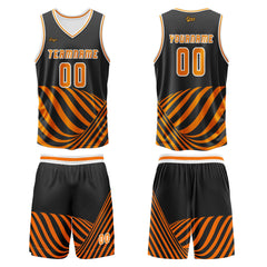 Benutzerdefinierter Orange Basketball Jersey Uniform Anzug gedruckt Ihr Logo Name Nummer