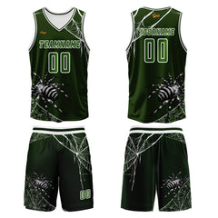 Benutzerdefinierter Olivengrün Basketball Jersey Uniform Anzug gedruckt Ihr Logo Name Nummer