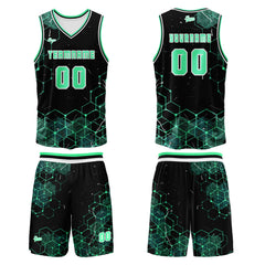 Benutzerdefinierter Fluoreszierend Grün Basketball Jersey Uniform Anzug gedruckt Ihr Logo Name Nummer